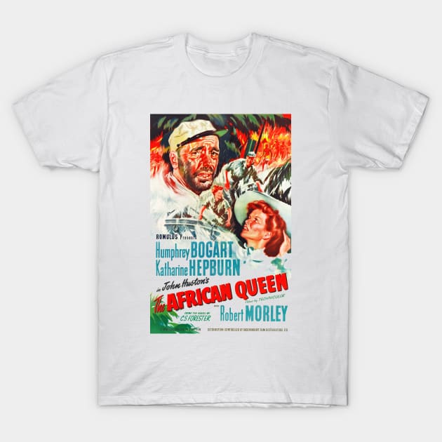 The African Queen UK Movie Poster T-Shirt by HDC Designs